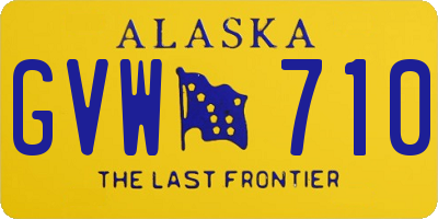 AK license plate GVW710