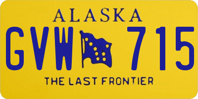 AK license plate GVW715