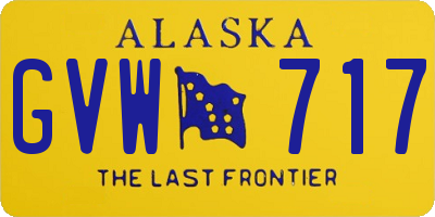 AK license plate GVW717