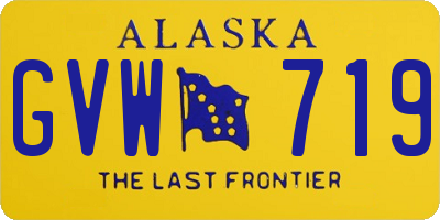 AK license plate GVW719