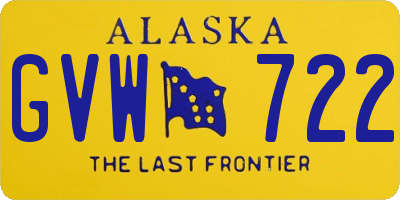 AK license plate GVW722