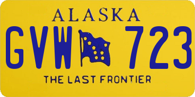 AK license plate GVW723