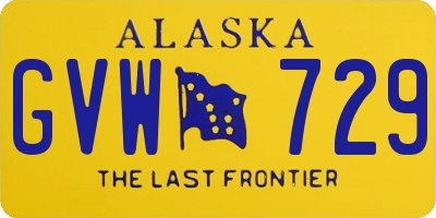 AK license plate GVW729