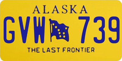 AK license plate GVW739