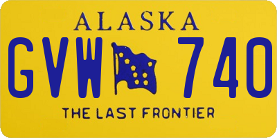 AK license plate GVW740