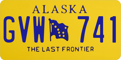 AK license plate GVW741