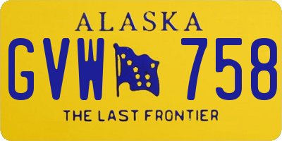 AK license plate GVW758