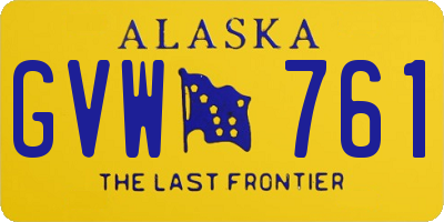 AK license plate GVW761