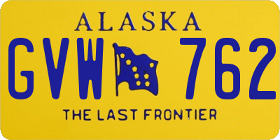 AK license plate GVW762