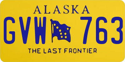 AK license plate GVW763