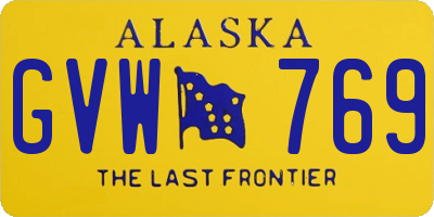 AK license plate GVW769