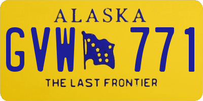 AK license plate GVW771