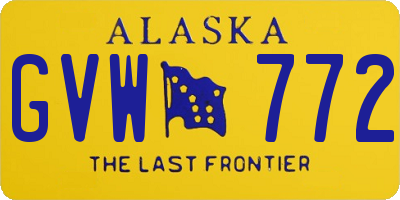 AK license plate GVW772