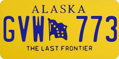 AK license plate GVW773