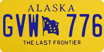 AK license plate GVW776