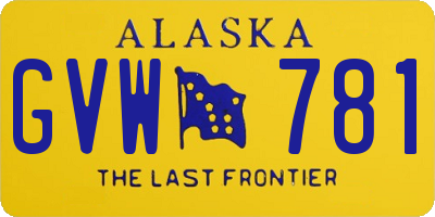 AK license plate GVW781