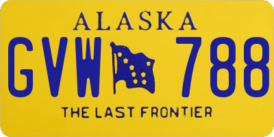 AK license plate GVW788