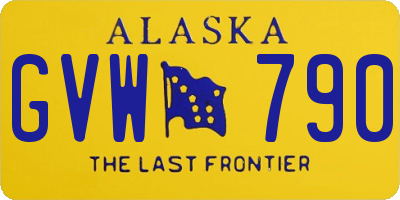 AK license plate GVW790