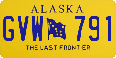 AK license plate GVW791