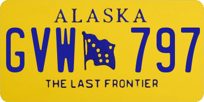 AK license plate GVW797