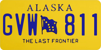 AK license plate GVW811