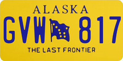 AK license plate GVW817