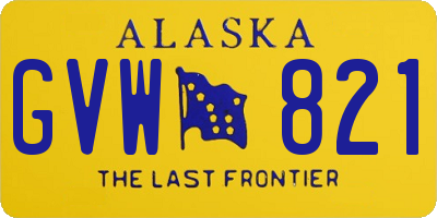 AK license plate GVW821