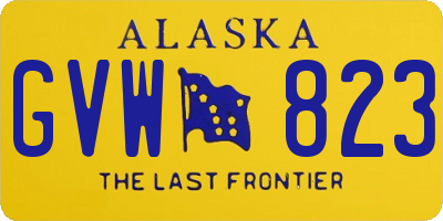 AK license plate GVW823