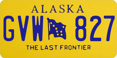 AK license plate GVW827