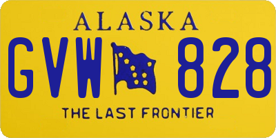 AK license plate GVW828