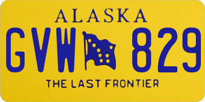 AK license plate GVW829