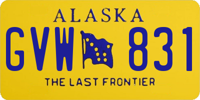 AK license plate GVW831