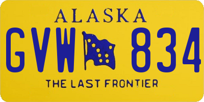 AK license plate GVW834