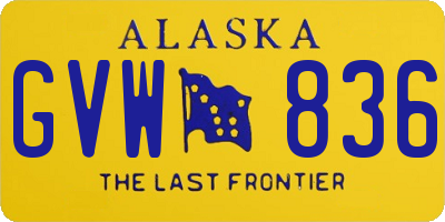 AK license plate GVW836