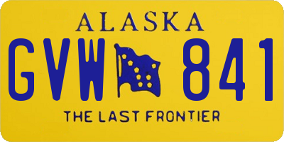 AK license plate GVW841