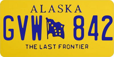 AK license plate GVW842