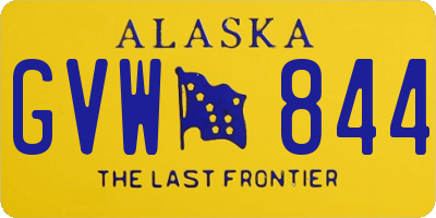 AK license plate GVW844