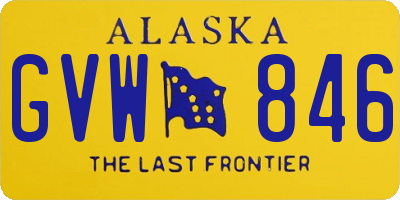 AK license plate GVW846