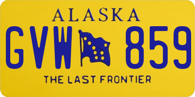 AK license plate GVW859