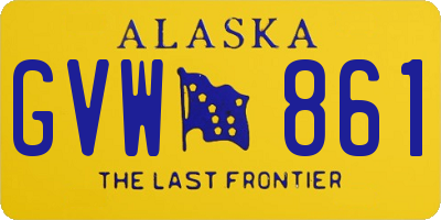 AK license plate GVW861