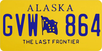 AK license plate GVW864