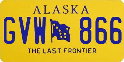 AK license plate GVW866