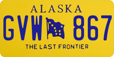 AK license plate GVW867