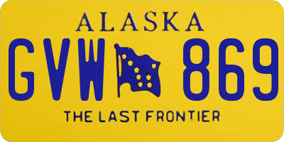AK license plate GVW869