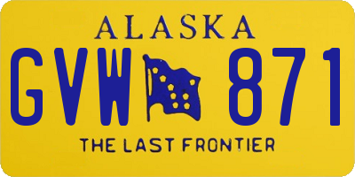 AK license plate GVW871