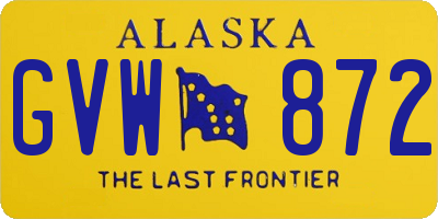 AK license plate GVW872