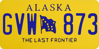 AK license plate GVW873