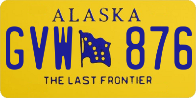 AK license plate GVW876