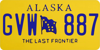 AK license plate GVW887