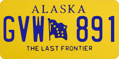 AK license plate GVW891